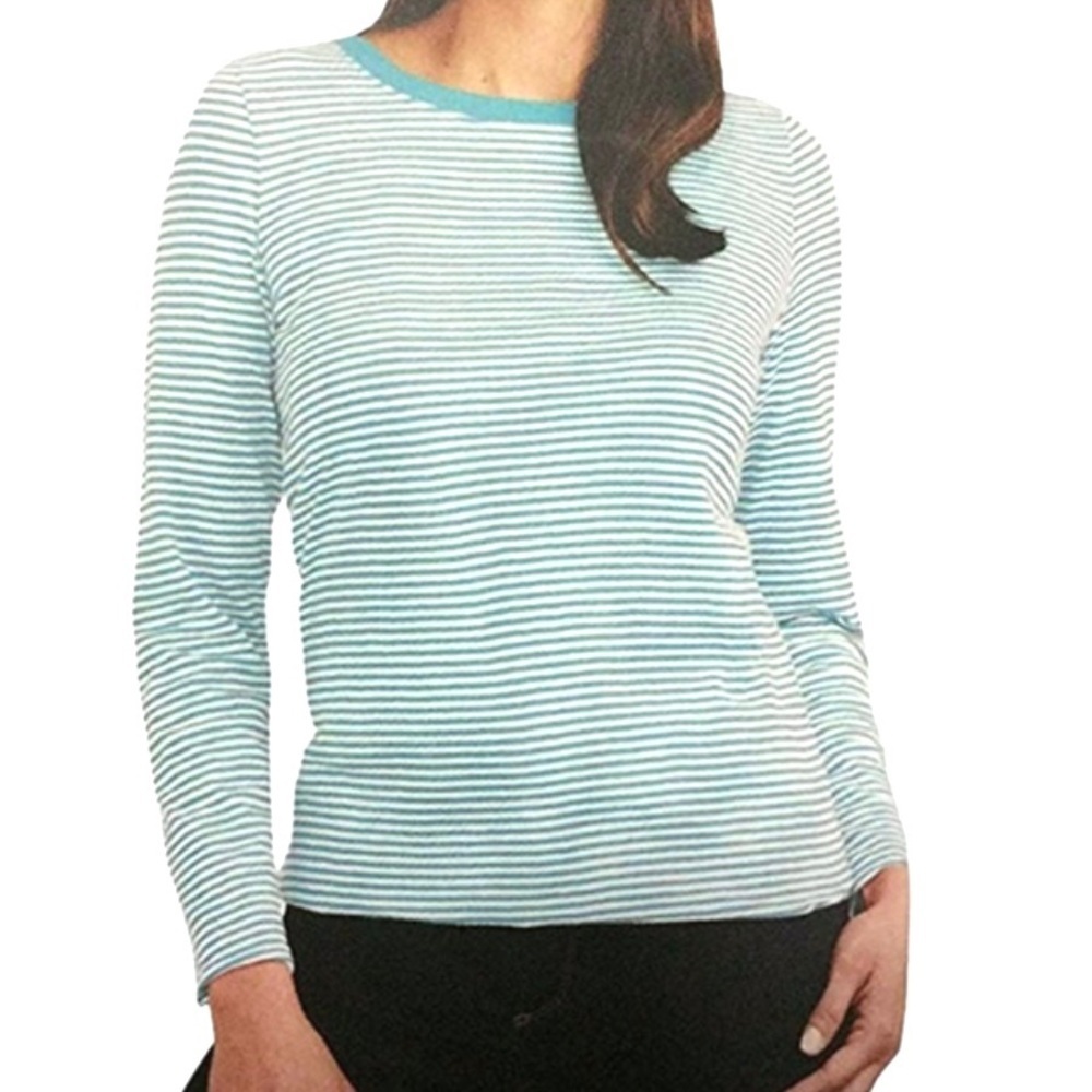 SPLENDID Cerine Slub Striped Button Back, mint green Mini Stripe